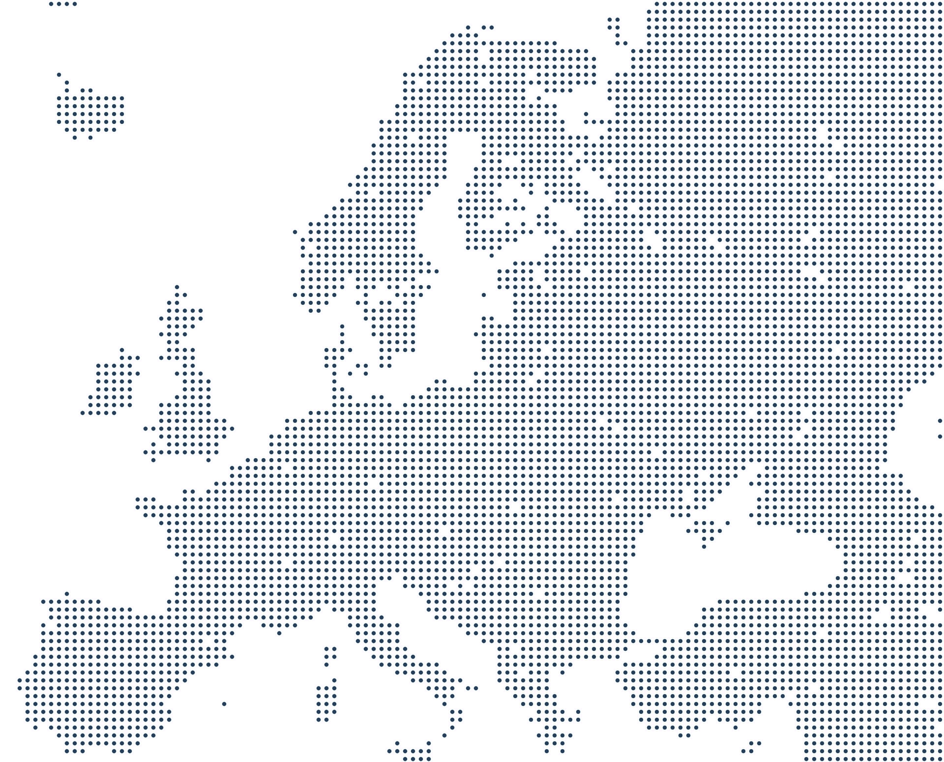 Europakarte mit Standorten